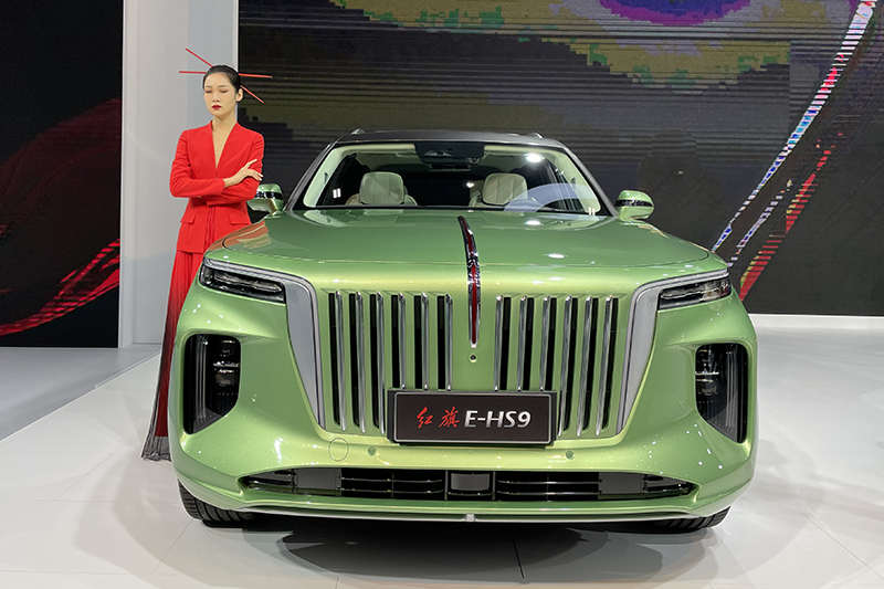 量产已开启 价格12月初公布丨红旗E-HS9气势亮相广州车展